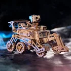 3D деревянный строительный блок, Пазл сделай сам, строительный блок, сборная Экипировка, модель, игрушка, космос, Mars Rover, Moon Rover, Детский Рождественский подарок
