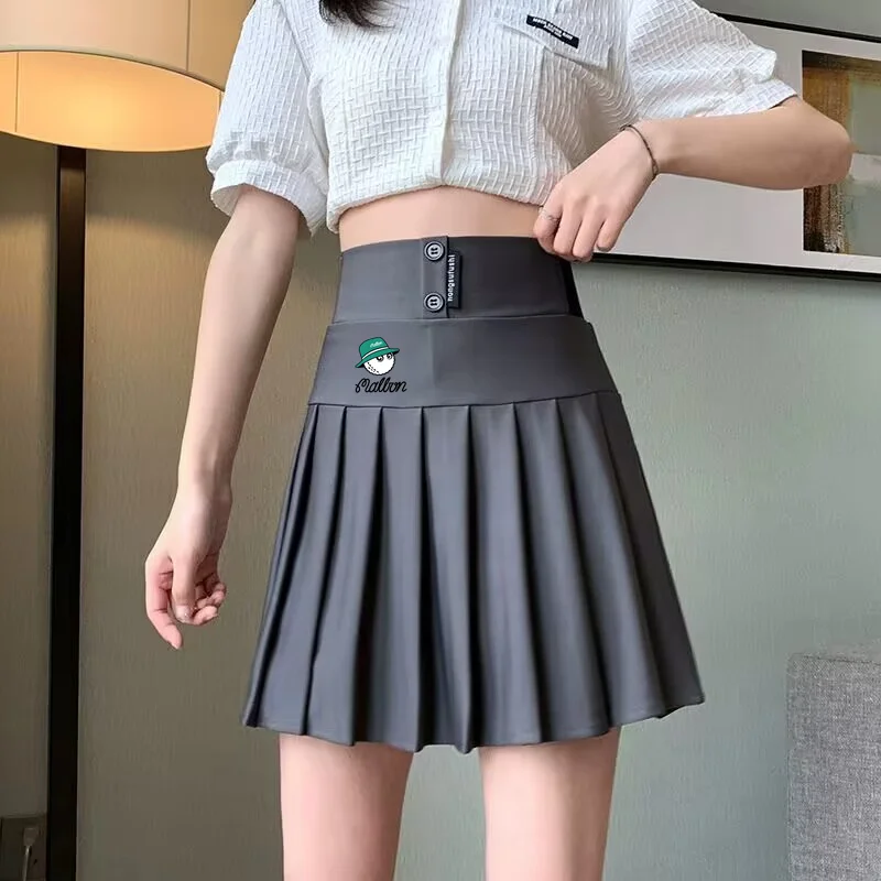2023 Summer Women's Fashion Golf Apparel High Quality High Waist Printed Malbon Short Skirt Casual Sports Baseball Golf Skirt