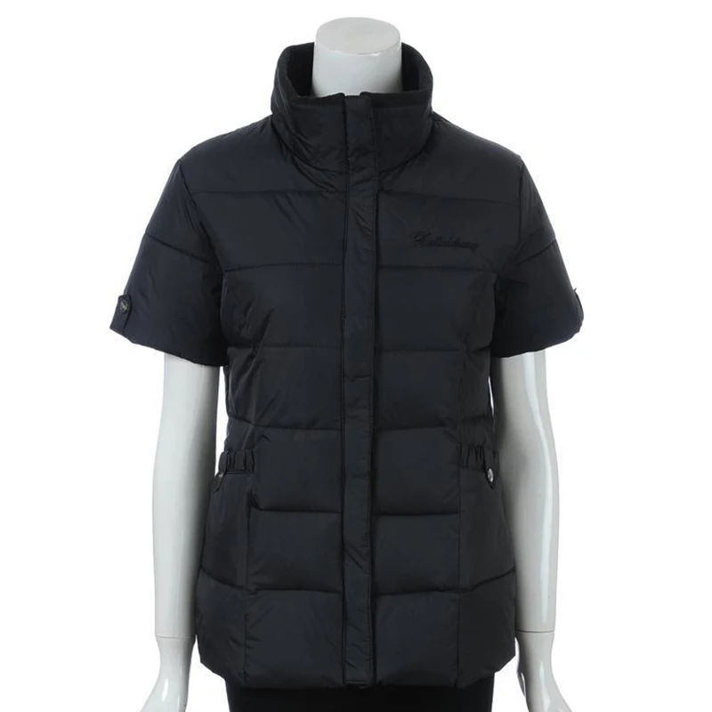 

KBAT Cotton Padded Puffer Vest Half Sleeve Down Winter Jacket For Women Short Sleeve Vest Autumn Spring Oversized Coat