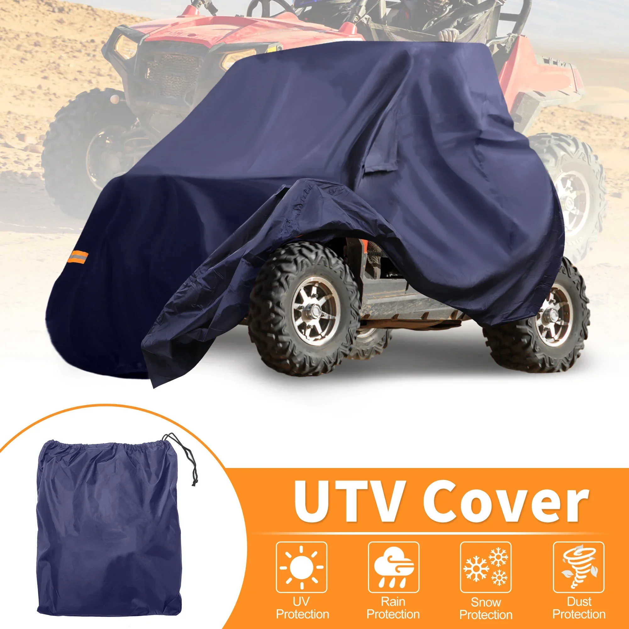 

Чехол UTV для Polaris RZR Pro XP, водонепроницаемый боковой чехол, уличная защита от солнца и дождя 210D-PU 220*98*106 см