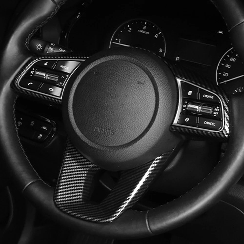 

Чехол на руль из углеродного волокна, отделка для отделки каркаса для Kia Seltos 2019-2022 2023 K3