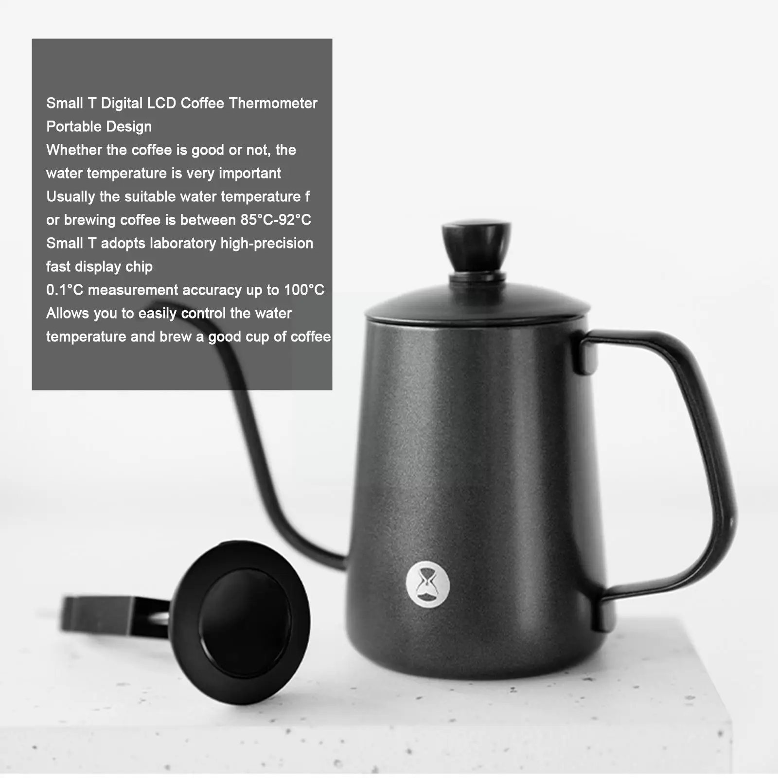 

New 1pc Digital Little T LCD Display Thermo Detection Making Thermometer Thermometer Coffee Tools Latte Coffee Art Portable E8G2