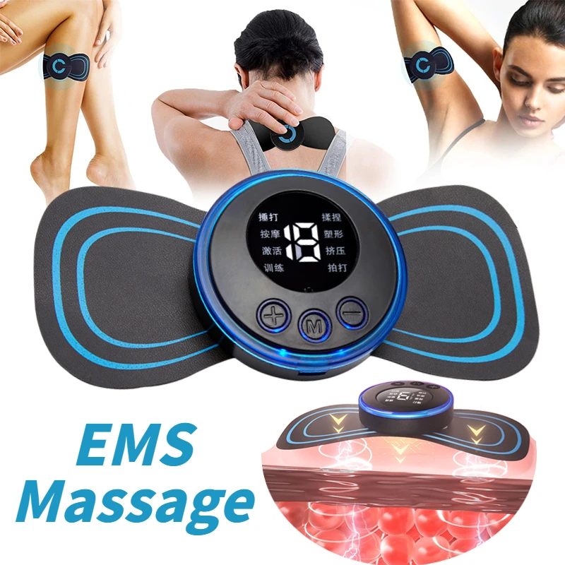 

Portable Neck Body Massager Muscle Pain Relief Mini Electric Convenient Intelligent Cervical Massage Stickers Meridian Massager