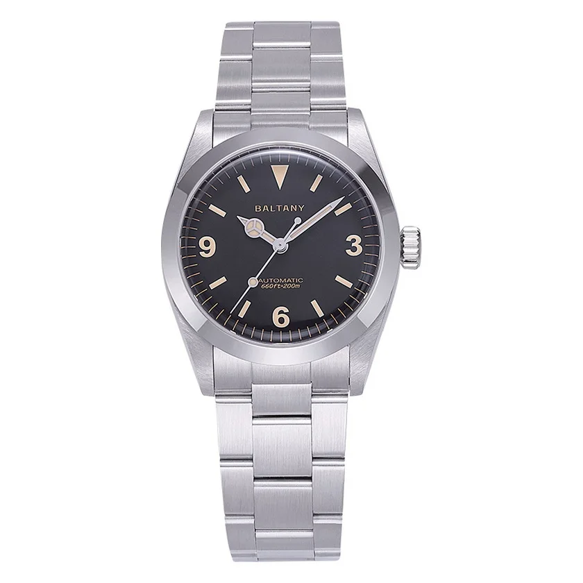 Фото Мужские автоматические часы Baltany, 36 мм, механические наручные часы, сапфировое зеркало, 200 м, водонепроницаемые, C3, светящиеся, NH38 №2