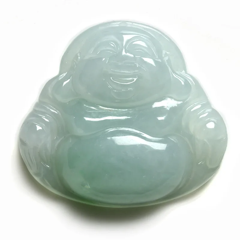 Оптовая продажа натуральный нефритовый женский кулон с улыбающейся Буддой Maitreya