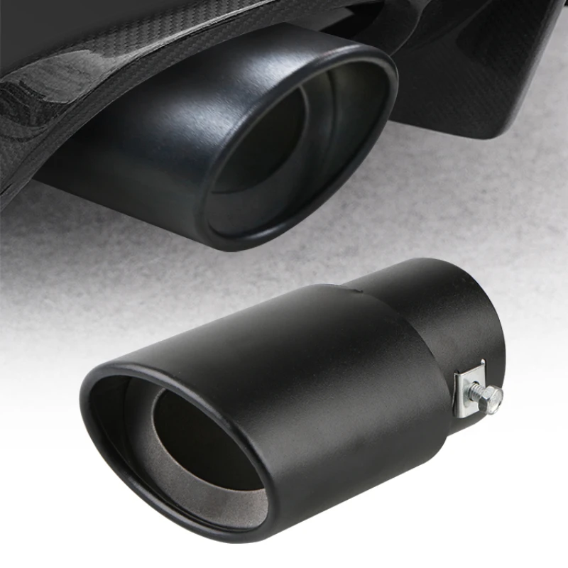 

Car Exterior Accessories Car Exhaust Muffler Tip Stainless Steel Straight Bent Black Car Rear Exhaust Tail Muffler Tip Pipe