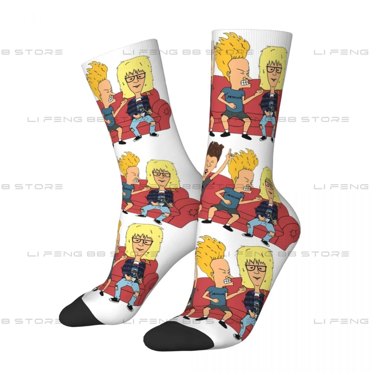 Мужские и женские носки с музыкальной группой Beavis новинка для велоспорта