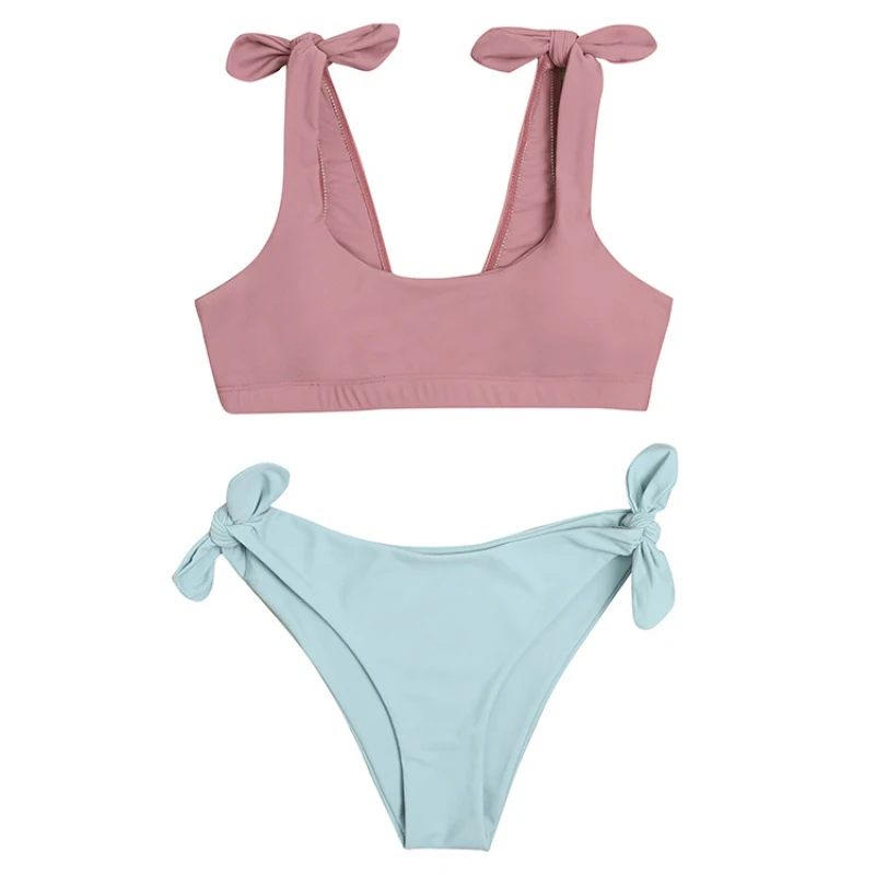 

Бикини цельные костюмы купальный костюм Купальники 2021 женские купальники винтажный купальник из двух частей Ретро Холтер с рюшами