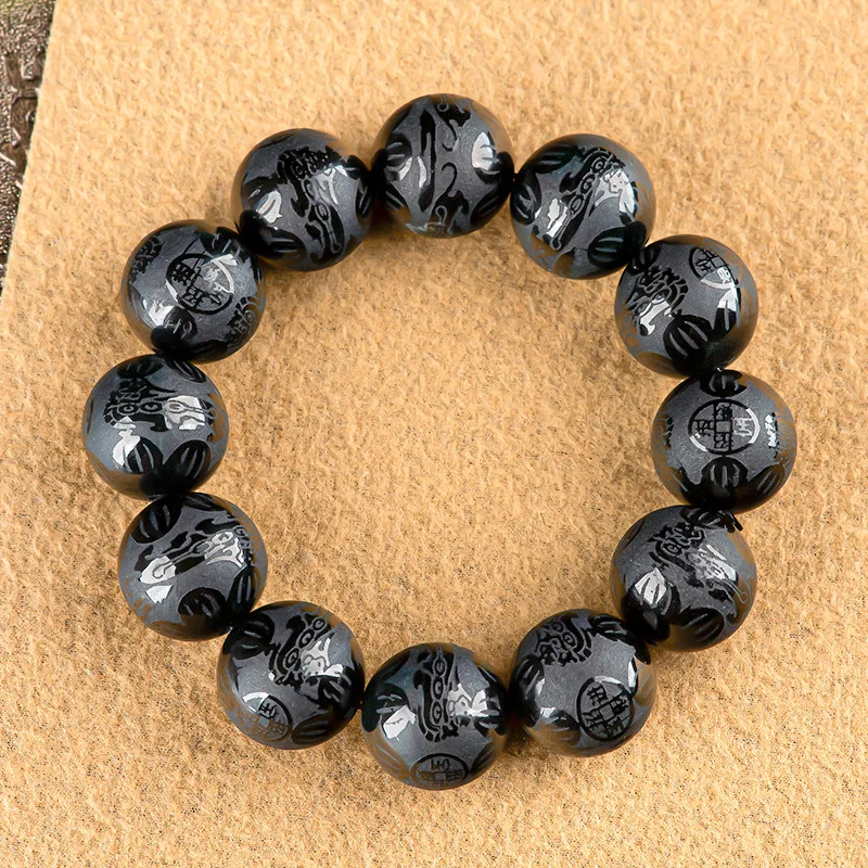 

Burmese Jade Beaded Bracelets Jewelry Bangles Black Emerald Charms Gemstones Women Designer Stone Amulet Luxury Natural Jadeite