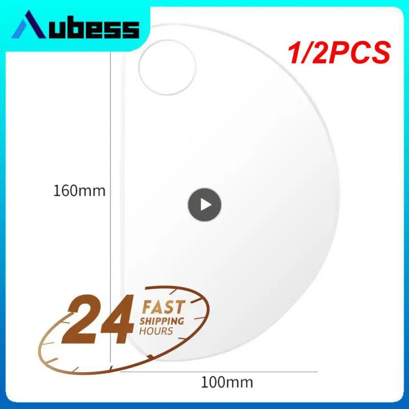 

1/2PCS Handheld Paint Palette Clear Acrylic Paint Palette Small Large Optional for Kid Adult Beginner Artist Art Drawing