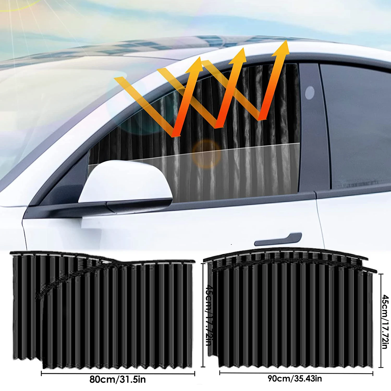 

Car Magnetic Sunshade Front Rear Window Curtain Auto Sun Shade Privacy Sun UV Protection Window Shield Car Interior Accessories