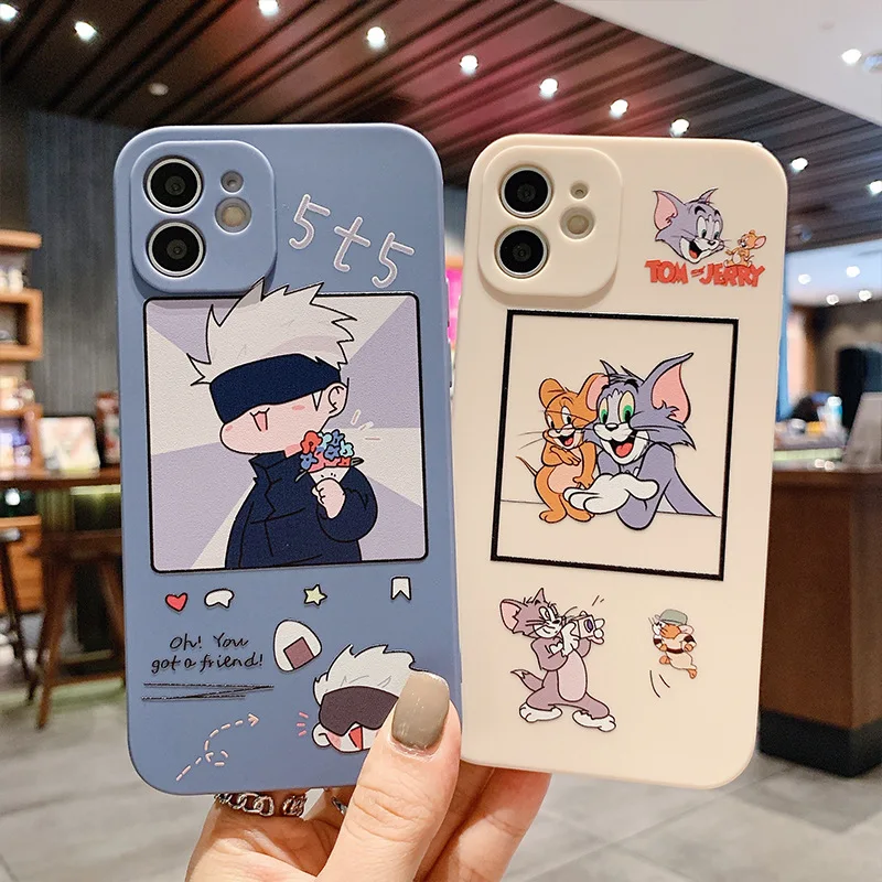 

Personality Cartoon Protective Case For iPhone 11 12 13 Pro XS Max XR X 6 7Plus 8 8Plus SE 2020 12Mini Soft Silicone Cover