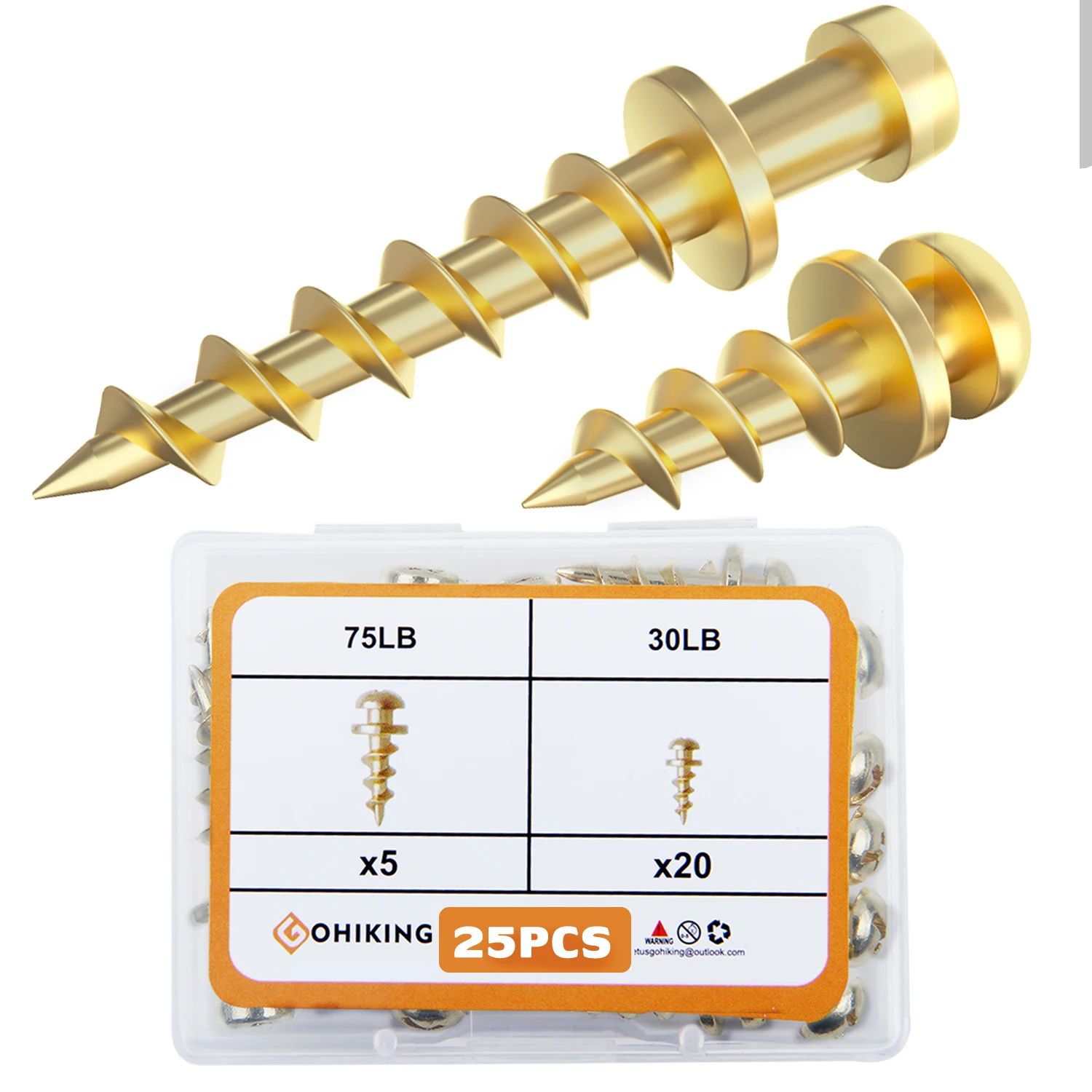 

Вешалка для винтов Bear Claw Gold - 30 фунтов и 75 фунтов, крючки для фотографий-4-в-1 подвесные винты для D-образных колец, пилы, проволоки и отверстий для ключей
