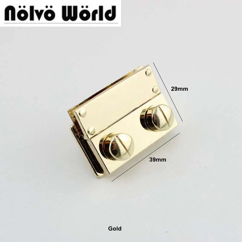 

10sets 39*29mm Fashion high quality metal Spuare lock push lock accessories Bags for Suitcase bag purse making wholesale