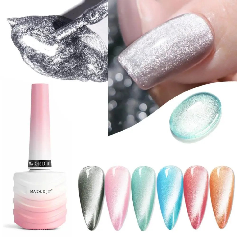 

Магнитный гель «кошачий глаз», двухцветный лазер для фототерапии со вспышкой, полуперманентный отмачиваемый Блестящий базовый гель