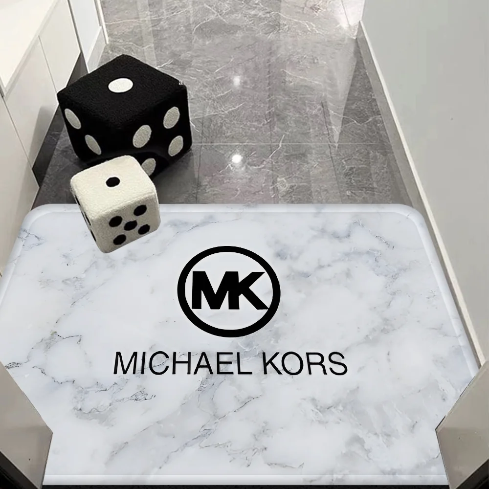 Fashion 3D Print M-Michael-kors Logo Bathroom Mat Non-Slip Laundry Room Decor Balcony Child Living Toilet Rug