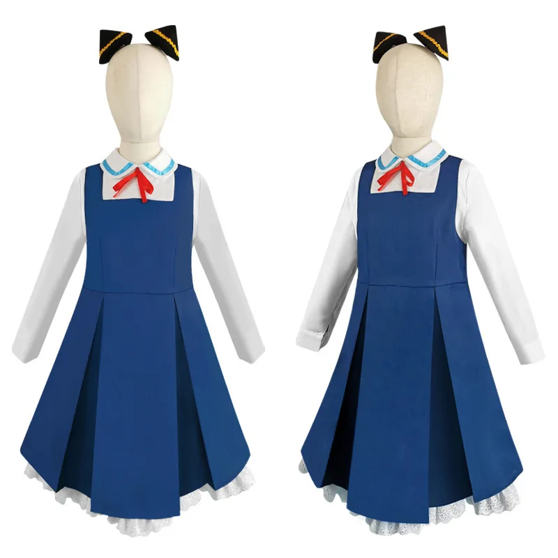 Adult Kids Anime SPY FAMILY Anya Forger Dress Uniform Cosplay Costume images - 6