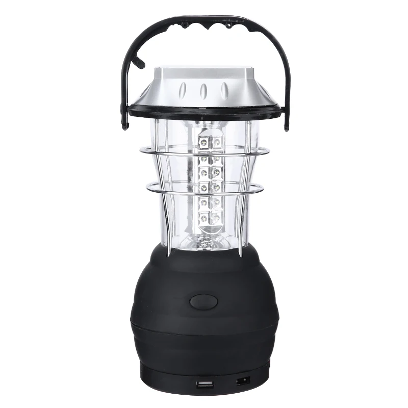 1pc solar camping lantern 36 led light usb phone charger fishing lamp for outdoor hiking emergency lights 3aaa battery lamps free global shipping