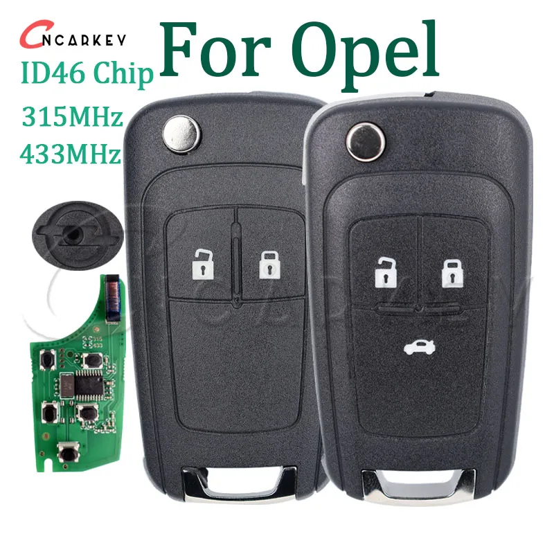 Фото Умный пульт дистанционного управления для Opel Vauxhall Adam Insignia Karl Mokka Zafira C Astra J Cascade Corsa E ID46 Чип HU100 315 433 МГц Автомобильный брелок №1