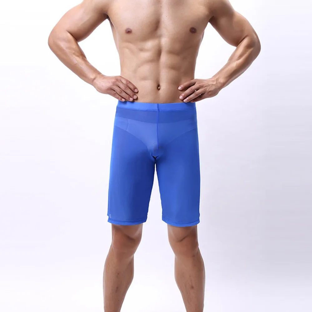 

All Seasons Men Briefs Bikini Boxer Long Leg Mesh Underpants Sport Shorts