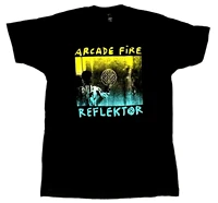 arcade fire reflektor black t shirt new band merch soft