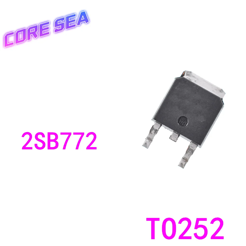 10 шт., транзисторы 2SB772 B772 SMT TO-252 40 В/3A/30 Вт PNP SMT