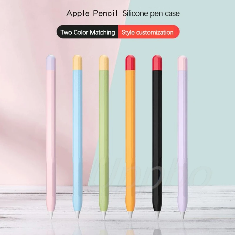 Фото Мягкий силиконовый защитный чехол Duotone с защитой от падения для Apple Pencil 1-го, 2-го, 4-го поколений, стилуса для iPad, портативный аксессуар для хранения №2