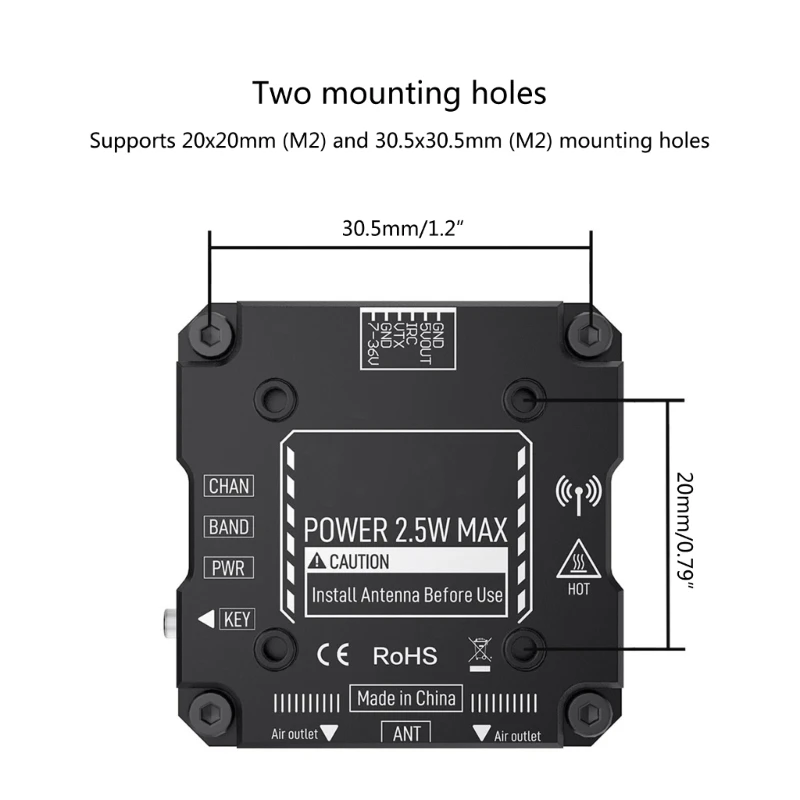 5 8G 2 W VTX Pro передатчики системы управления питанием Модульная плата