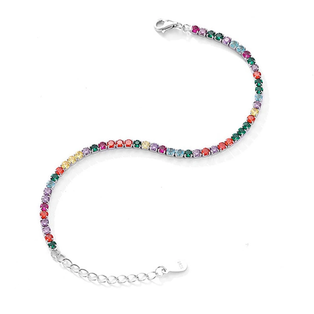 Женская цепь из серебра 925 пробы с сапфиром 2 5 мм