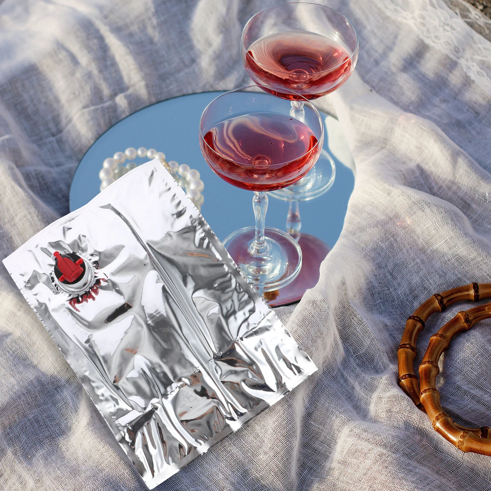 10 Pcs Liquid Packing Bag Butterflies Tap Purse Suitcase Container Pe Cooler Carry Travel