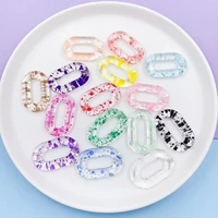 acrylic hand paint u shaped open chain multi color twisted assembled parts for necklace earring jewelry accessorie