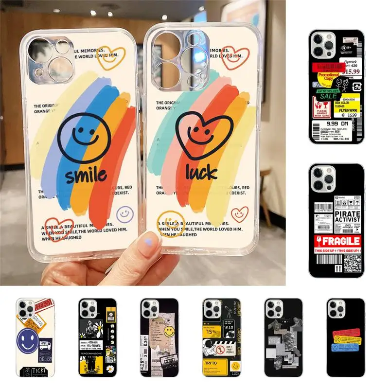 

Retro Bar Code Label Phone Case For Iphone 7 8 Plus X Xr Xs 11 12 13 Se2020 Mini Mobile Iphones 14 Pro Max Case