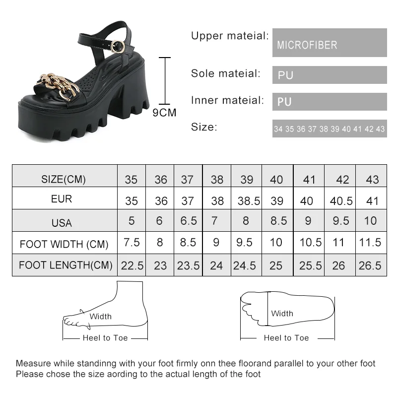 AIYUQI Sandals Women High Heels 2023 New Summer Fashion Women Roman Sandals Chain Fashion Platform Women Sandals