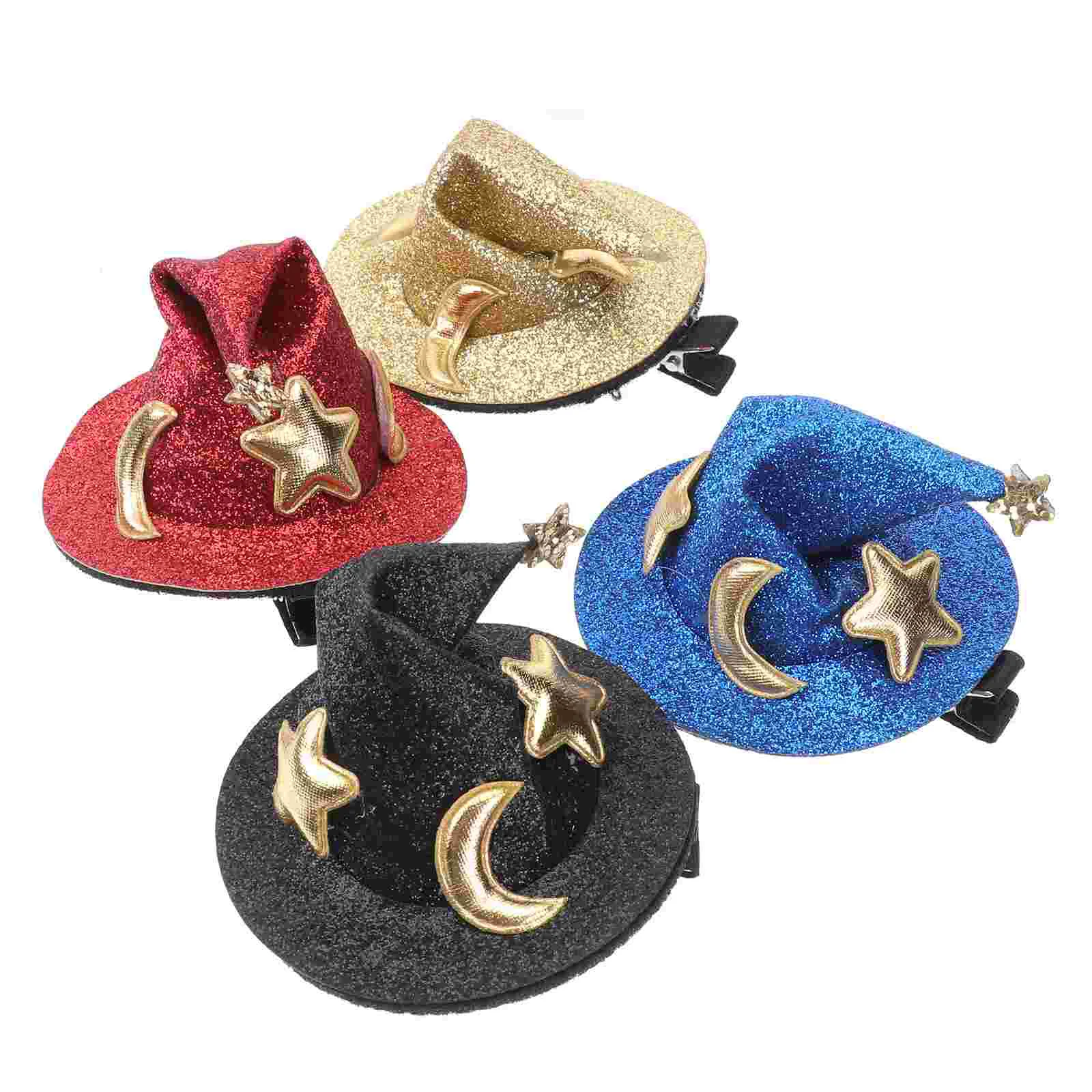 

Hair Hat Clip Witchmini Barrettes Clips Kids Topfeather Moon Pinsgirl Costumes Duckbill Headbandfaux Accessories Party Hairpins
