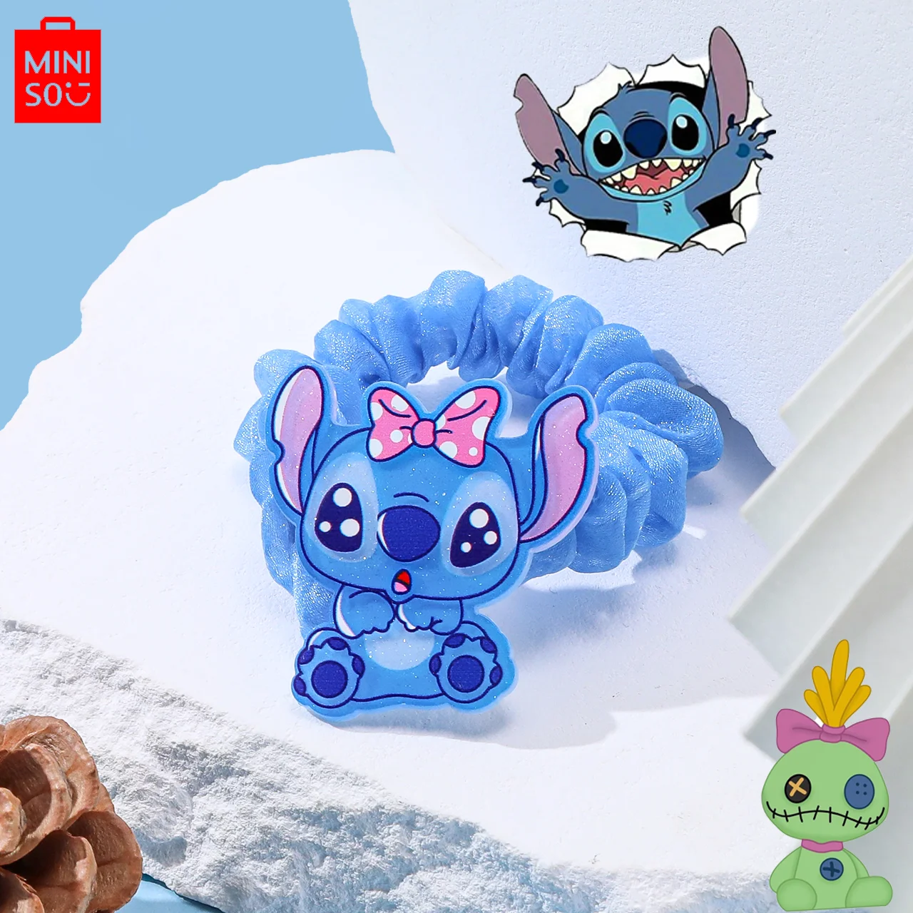 Модная резинка для волос Miniso сделанная из акрилового материала прочная и