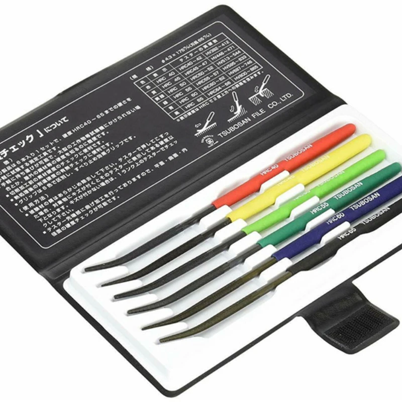 

6Pcs Hardness Tester Checker File HRC40-HRC65 Set