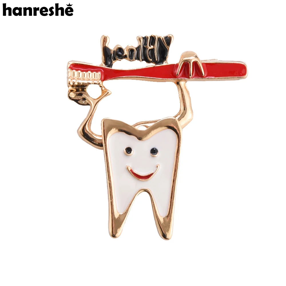 

Hanreshe Creative Tooth Enamel Brooch Pin Dental Medical Oral Health Jewelry Lapel Backpack Badge Gift for Dentist Doctor