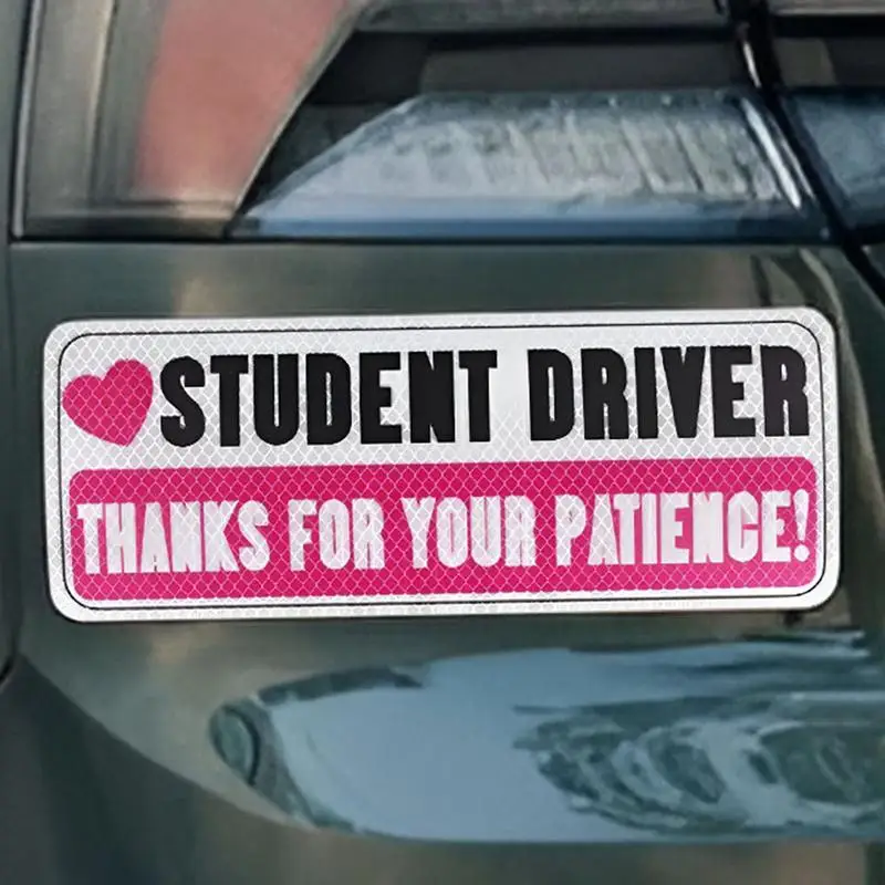 Новый студенческий магнит водителя для автомобиля светоотражающая наклейка