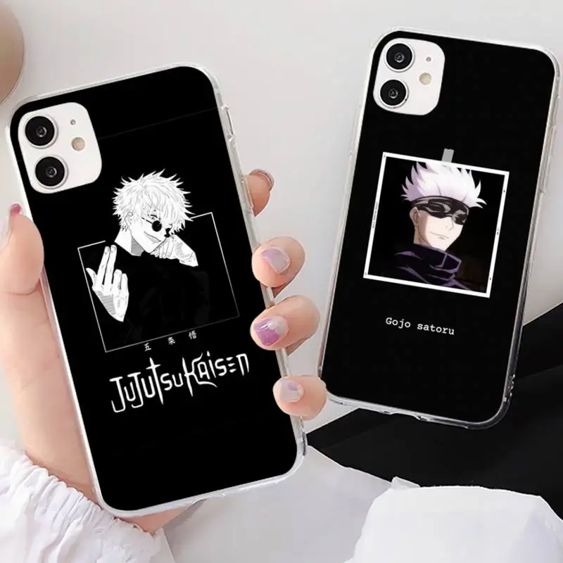 

Anime Jujutsu Kaisen Gojo Satoru Phone Case for iPhone 11 12 13 Mini Pro Max 8 7 6 6S Plus X 5 SE 2020 XR XS Case shell
