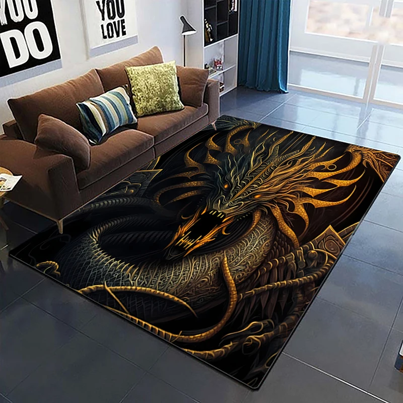 

3D Dragon Tier printed cartoon area carpet Living room Bedroom floor mat Kitchen Non slip Matte Mat Children's Bedroom Mat
