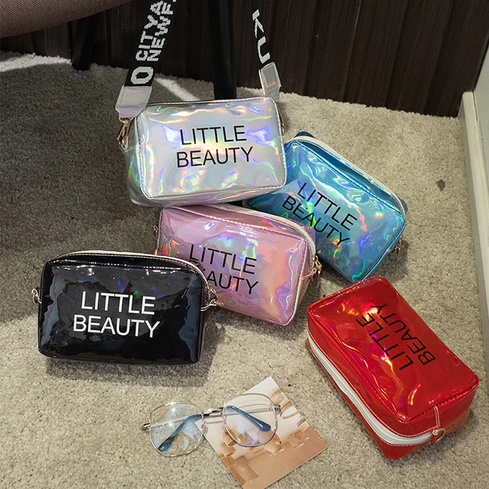 

Women's PVC bag, small candy color handbag, laser holographic bag
