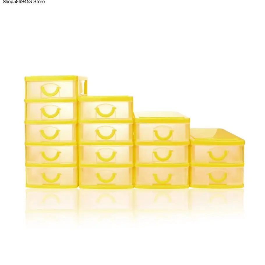 

Hot Selling Lovely Multilayer Durable Plastic Desktop Storage Box Drawer Sundries Case Small Object Debris Jewelry Storage Tool