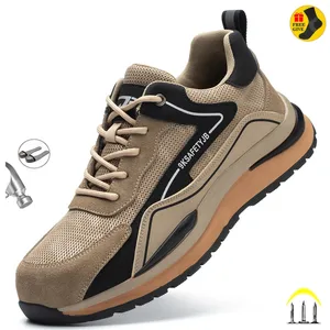 Summer Breathable Men/Women Safety Shoes Steel Toe Anti-smash Construction Welding Shoes Reflective 