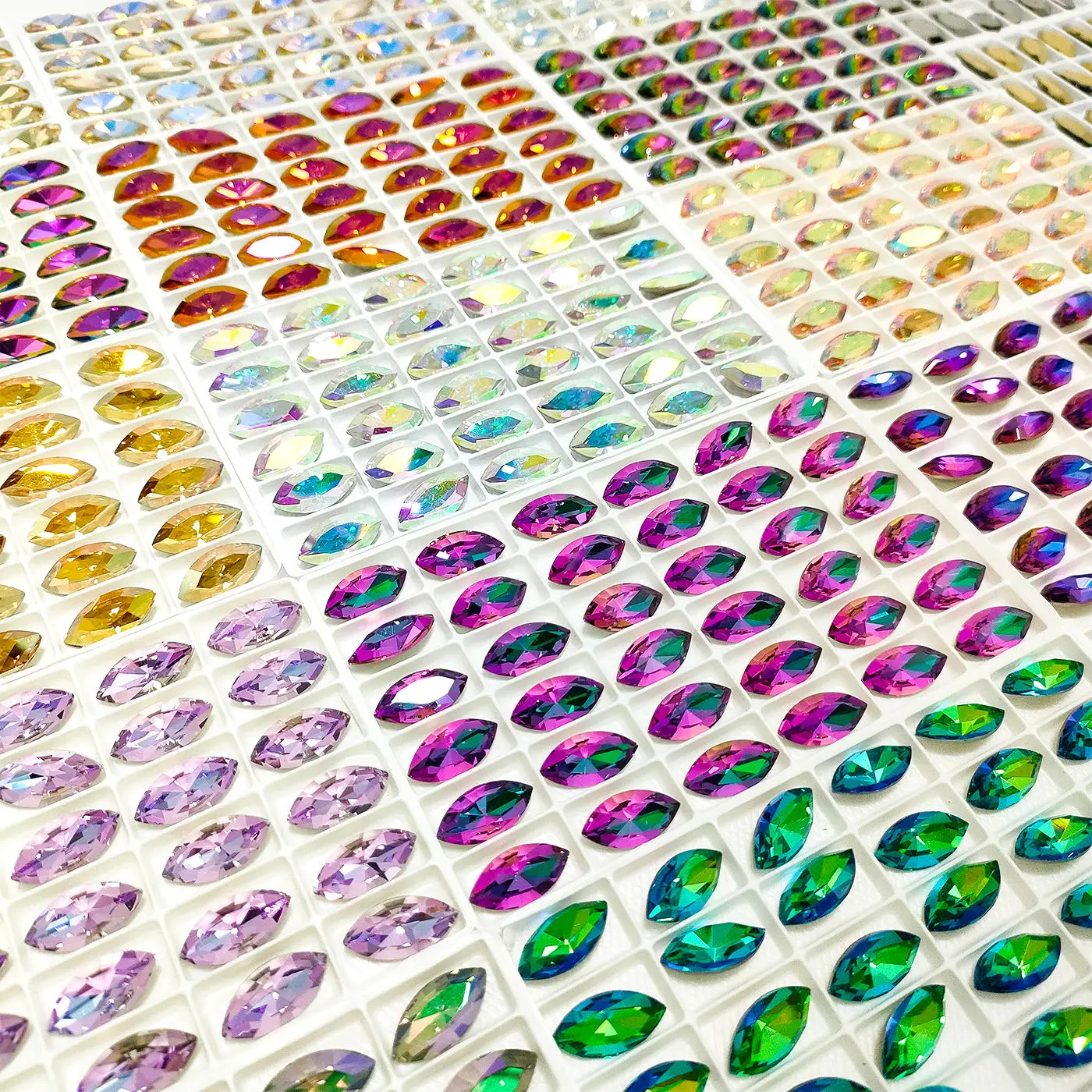 Navette K9 стеклянные камни Pointback конский глаз драгоценный камень кристалл горный