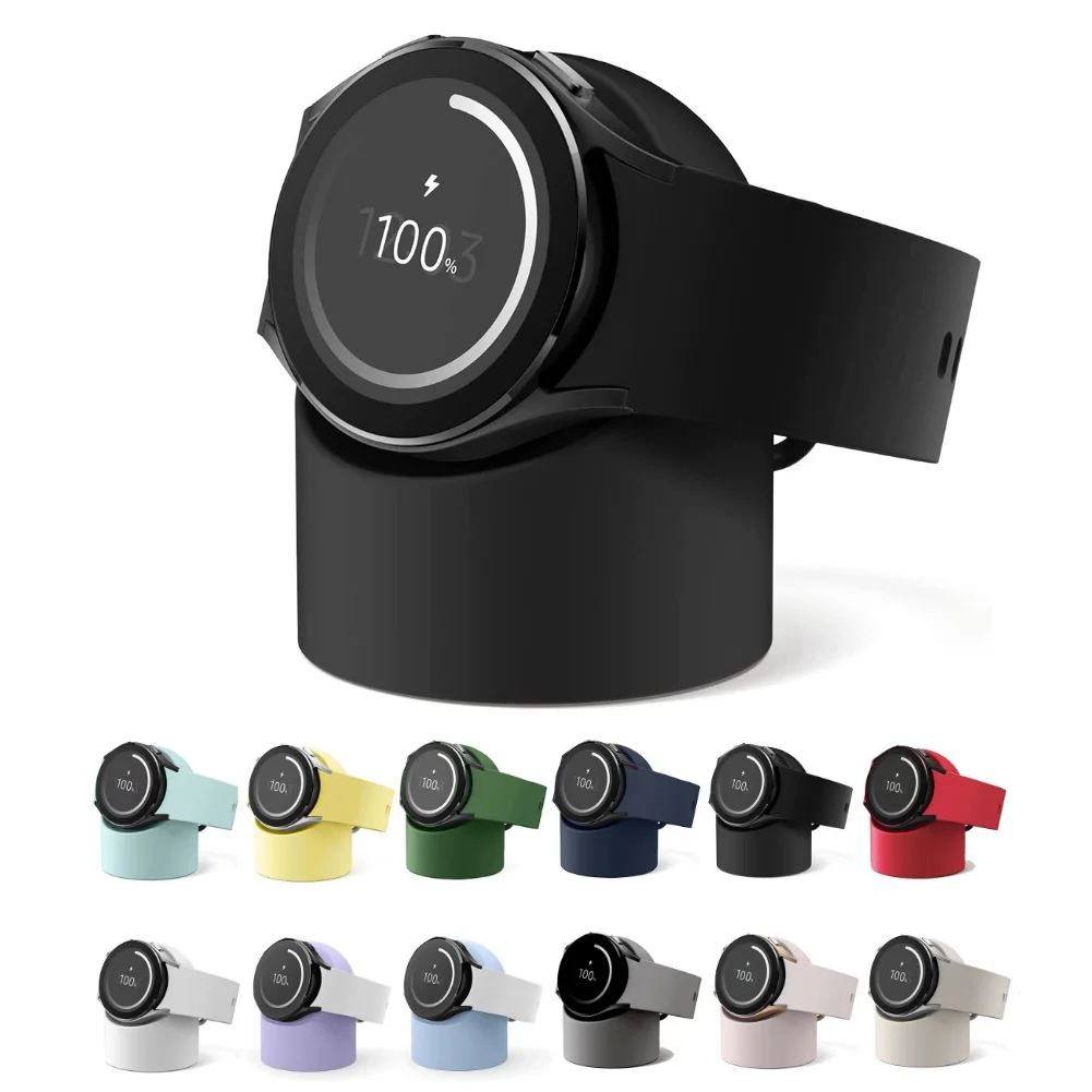 Silicone Charger Dock Holder For Samsung Galaxy Watch 5 40mm 44mm Charging Stand Storage Seat for Samsung Galaxy Watch 5 Pro