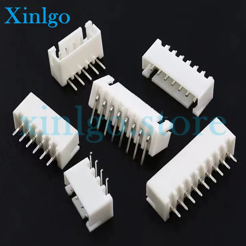 

50Pcs XH2.54mm Pin Header Housing Connector JST XH 2.54 2P 3P 4P 5P 6P 7P 8P 9P 10 11 12 13 14Pin Pinheader Socket Curved Pins