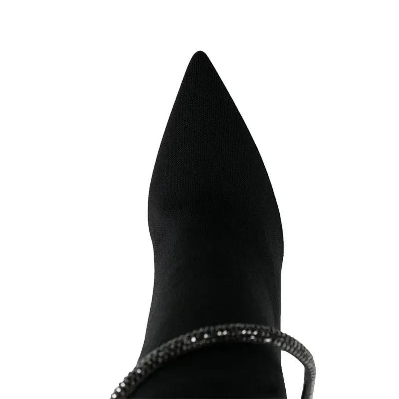 Arden Furtado 2024 женские короткие сапоги в форме змеи с ромбовидной цепочкой