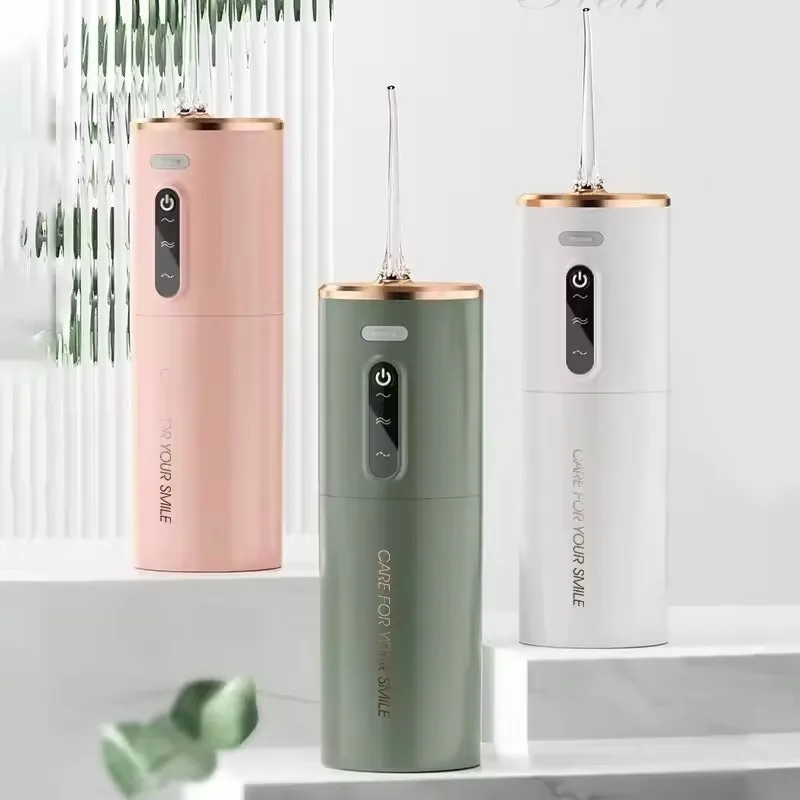 Фото Водяная нить, USB перезаряжаемый ирригатор для полости рта, 280 мл, электрическая чистка зубов, 3 режима, водонепроницаемый ирригатор, портативный резервуар для воды, чистка №1