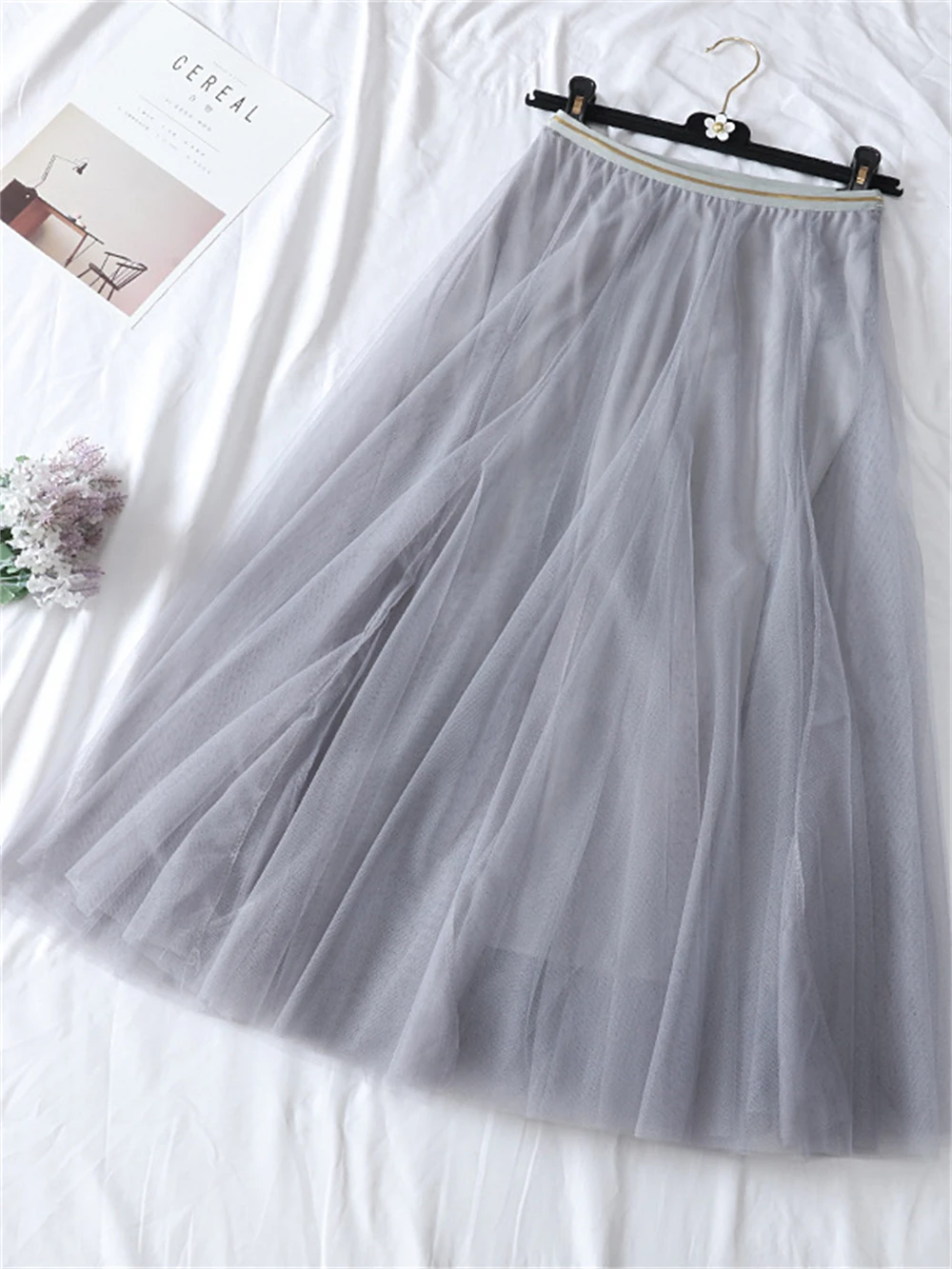 

Юбка женская сетчатая в Корейском стиле, шикарная Элегантная Модная Повседневная Длинная юбка в винтажном стиле, верхняя одежда, на лето