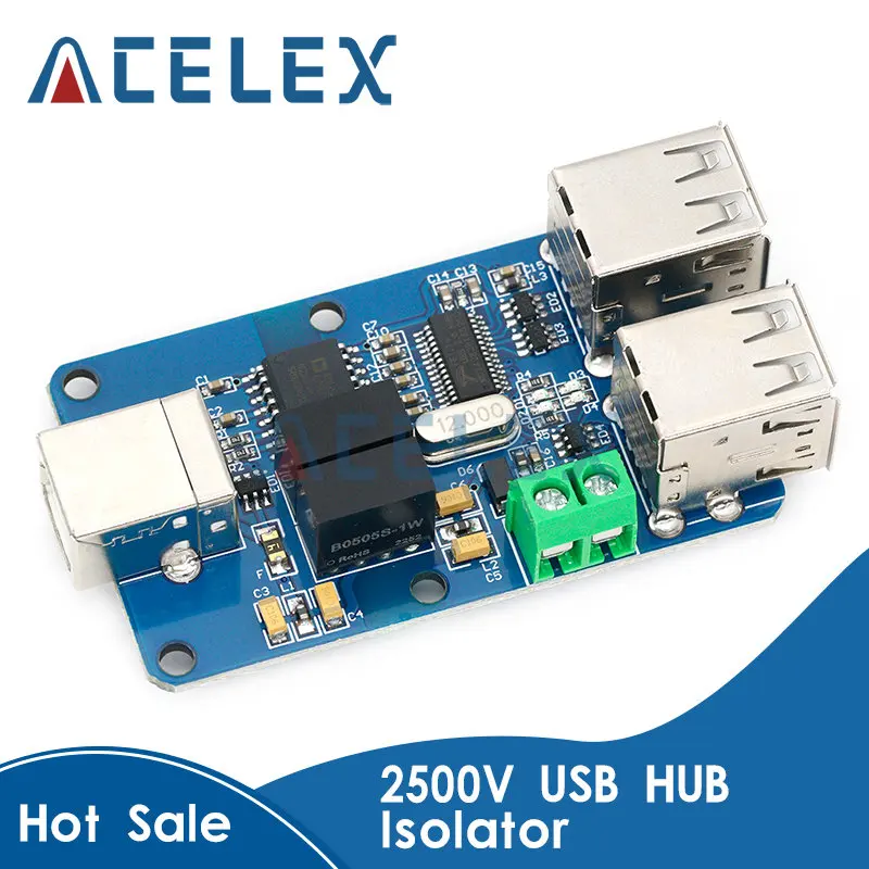 

USB isolator, 2500V USB HUB isolator, USB isolation board, ADUM4160 ADUM3160 Support USB control transmission